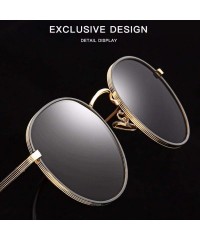 Aviator Polarized Sunglasses retro dazzling Sunglasses round frame original Polarized Sunglasses - B - C218QS0977S $25.83