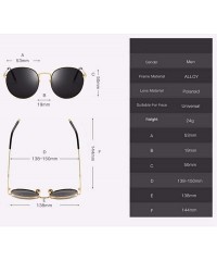 Aviator Polarized Sunglasses retro dazzling Sunglasses round frame original Polarized Sunglasses - B - C218QS0977S $25.83