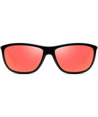 Goggle Classic Oval Polarized Sunglasses for Men Driving Travel Goggles Outdoor Eyewear - Black Frame/Red Lens - C118WM37CGN ...