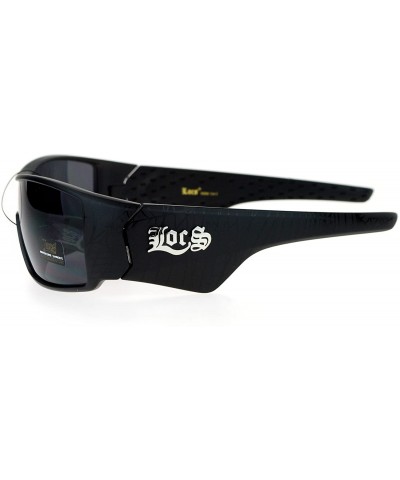 Shield Sporty Shield Shark Fin Gangster Plastic Sunglasses - Web Matte Black - CF12O4NQWNY $23.97