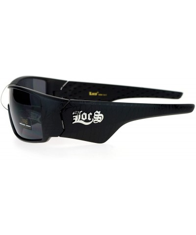 Shield Sporty Shield Shark Fin Gangster Plastic Sunglasses - Web Matte Black - CF12O4NQWNY $22.72