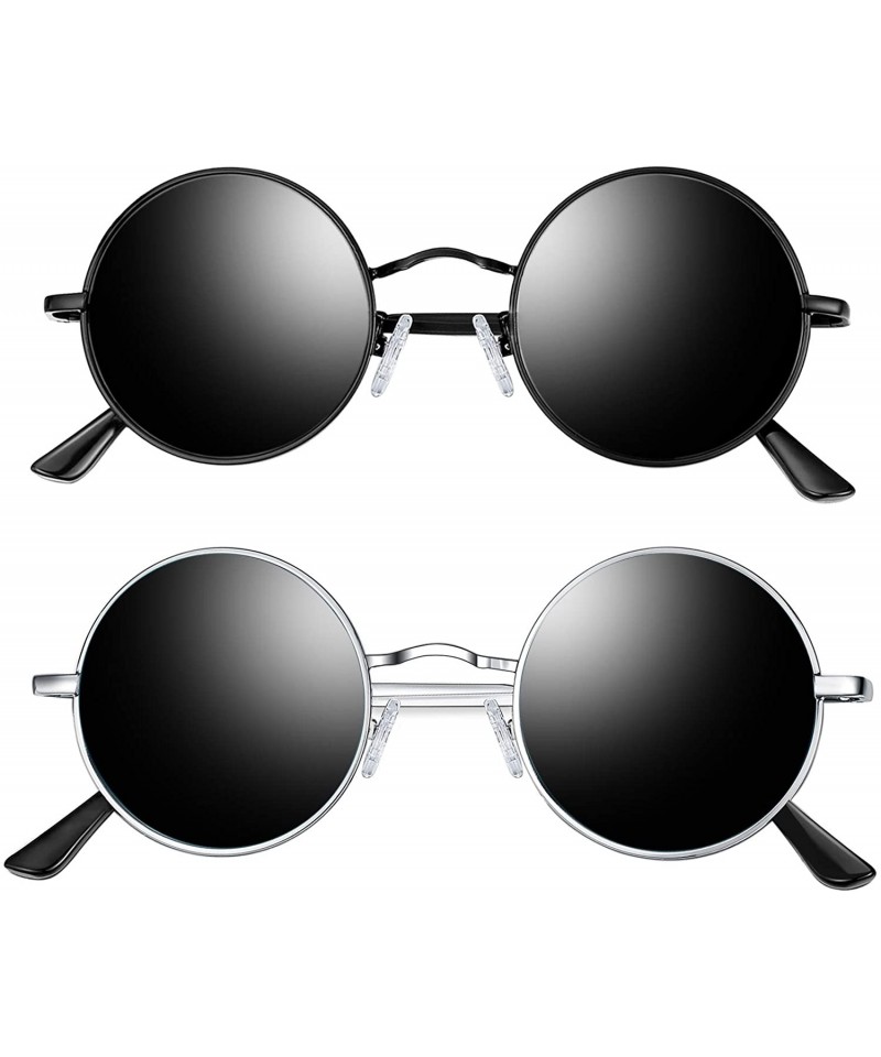 Lennon Round Sunglasses for Men Women - Small Circle Hippie