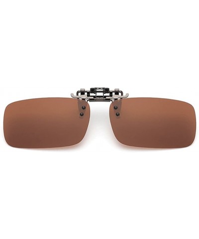 Goggle uv400 Polarized Sunglasses Clip on Myopia Glasses Clip-on Night Vision Glasses - Brown - C318E9Q8C9A $17.97