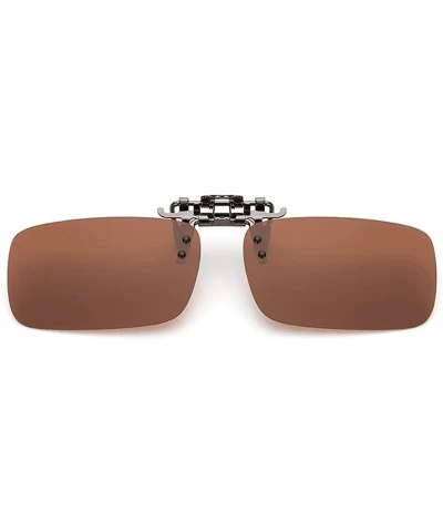Goggle uv400 Polarized Sunglasses Clip on Myopia Glasses Clip-on Night Vision Glasses - Brown - C318E9Q8C9A $18.96