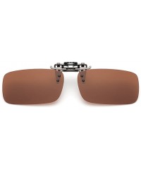 Goggle uv400 Polarized Sunglasses Clip on Myopia Glasses Clip-on Night Vision Glasses - Brown - C318E9Q8C9A $8.37