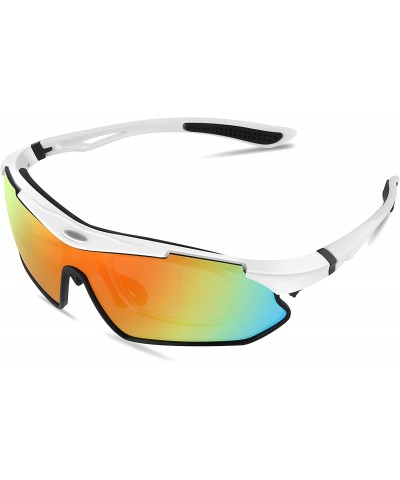 Sport Polarized Sport Sunglasses 100% UV Protection Lightweight Outdoor glasses - CG18RDSNM8U $27.37