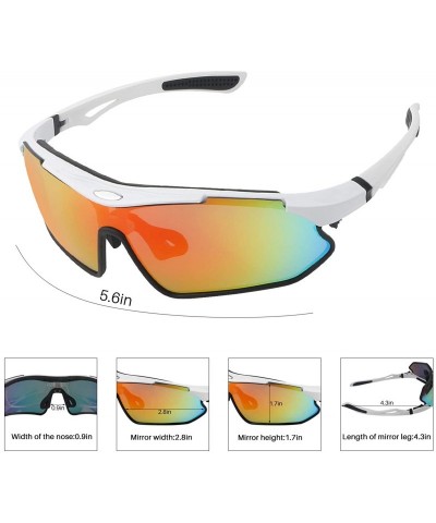 Sport Polarized Sport Sunglasses 100% UV Protection Lightweight Outdoor glasses - CG18RDSNM8U $11.38