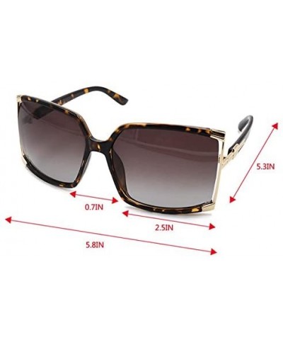 Wayfarer Women's Oversized Metal Frame Colored Lens Uv400 Protection Sunglasses - Blue - C412CAYEI3J $35.52