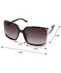 Wayfarer Women's Oversized Metal Frame Colored Lens Uv400 Protection Sunglasses - Blue - C412CAYEI3J $35.52