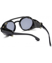 Round Polarized Sunglasses Protection Mirrored Accessories - CG18R7RGMTA $12.37