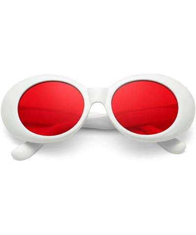 Cat Eye Sunglasses for Women - Cat Eye Mirrored Flat Lenses Metal Frame Sunglasses UV400 - Pink + Clear - C918E8OIN72 $12.87