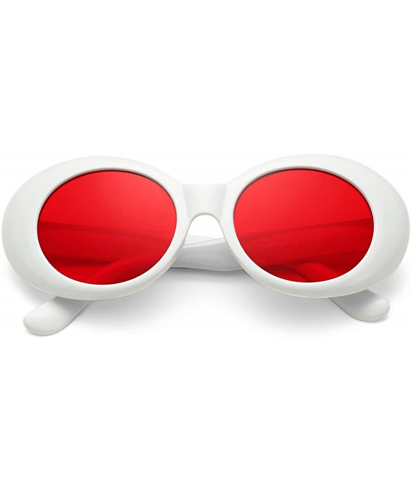 Cat Eye Sunglasses for Women - Cat Eye Mirrored Flat Lenses Metal Frame Sunglasses UV400 - Pink + Clear - C918E8OIN72 $26.09