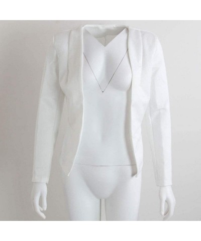 Sport Fashion Women OL Style Slim Suit Long Quarter Sleeve Blazer Elegant Coat Solid Soft Comfy Casual Suit - CE18O96K8ML $12.12
