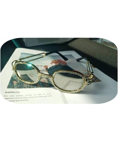 Round Vintage Small Round Diamond Sunglasses Women Fashion Steampunk Colorful Rhinestone Shades UV400 Oculos - Gv0276-1 - CK1...