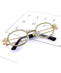 Round Vintage Small Round Diamond Sunglasses Women Fashion Steampunk Colorful Rhinestone Shades UV400 Oculos - Gv0276-1 - CK1...