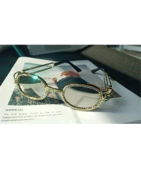 Round Vintage Small Round Diamond Sunglasses Women Fashion Steampunk Colorful Rhinestone Shades UV400 Oculos - Gv0276-1 - CK1...