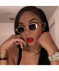 Round Vintage Small Round Diamond Sunglasses Women Fashion Steampunk Colorful Rhinestone Shades UV400 Oculos - Gv0276-1 - CK1...