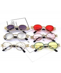 Round Vintage Small Round Diamond Sunglasses Women Fashion Steampunk Colorful Rhinestone Shades UV400 Oculos - Gv0276-1 - CK1...