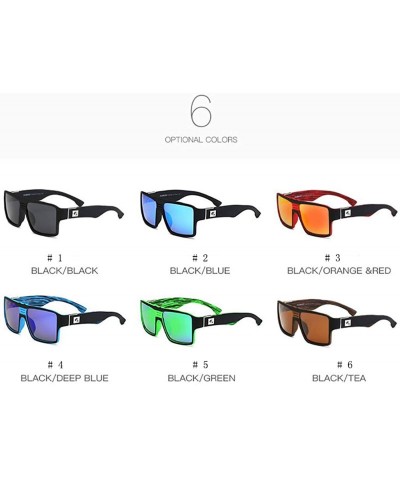 Square Men Polarized Sunglasses Outdoor Driving Square Sport Fashion Glasses - 5 - CC18G35S95C $21.92