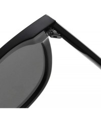 Round Round Oversized Sunglasses for Women Men UV Protection 8057 - Black - CE1963AZNRT $16.94