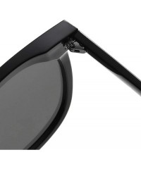 Round Round Oversized Sunglasses for Women Men UV Protection 8057 - Black - CE1963AZNRT $17.41