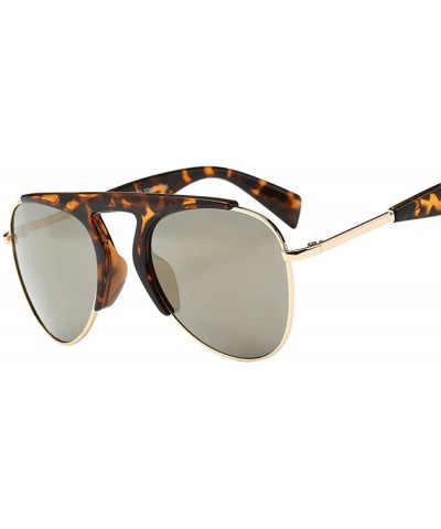 Oval Women's Fashion Oval Sunglasses Muti-colour Lens Dark glasses - Tofu C5 - CQ12DWIP4YF $15.16