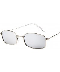 Square Vintage Glasses Women Man Square Shades Small Rectangular Frame Sunglasses (G) - G - CM195NKL4AC $8.52