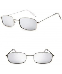 Square Vintage Glasses Women Man Square Shades Small Rectangular Frame Sunglasses (G) - G - CM195NKL4AC $8.52