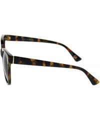 Square Retro Horn Rim Hipster Plastic Fashion Sunglasses - Tortoise Brown - CP18ROT045X $12.48