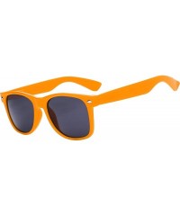Round 80's Style Classic Vintage Sunglasses Colored Frame Uv Protection for Mens or Womens - 1smoke Lens Orange - CP11QTGWK0T...