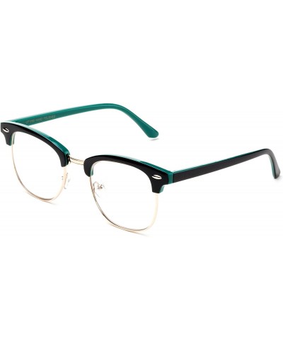 Oval Babo" Slim Oval Style Celebrity Fashionista Pattern Temple Reading Glasses Vintage - Black/Green - CG17AZN4ZMG $7.81