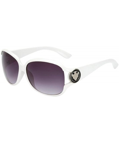 Oversized Womens Oversized Sunglasses Vintage Fashion Glasses for Driving Outdoor - White - CN18RNRLGSH $18.00