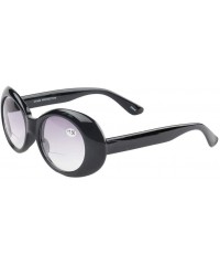 Round Vintage Sunglasses UV400 Bold Retro Oval Mod Thick Frame Perspective Sunglasses For Men - Black - C218YUL0SRS $9.80