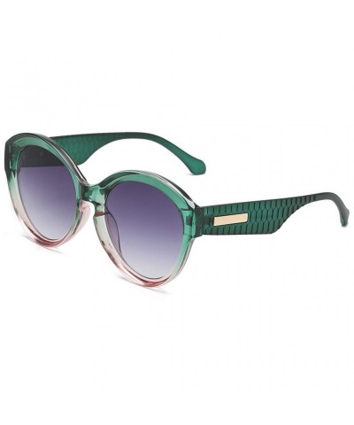 Rimless Classic Sunglasses For Women Man Round Frame Oversize Stripe Shades Anti-Glare Retro Wayfarer Sunglasses Eyewear - CC...