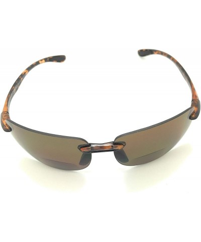 Rimless Sun Readers Rimless Maui Wrap Polarized or Non-polarized Lightweight TR90 Frame Bifocal Sunglasses - CZ188HK0GD4 $49.86