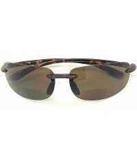 Rimless Sun Readers Rimless Maui Wrap Polarized or Non-polarized Lightweight TR90 Frame Bifocal Sunglasses - CZ188HK0GD4 $24.59