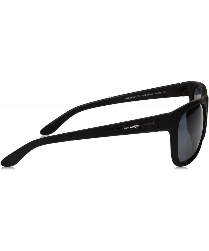 Men's An4143 Fire Drill Square Sunglasses Rectangular - Black / Grey ...
