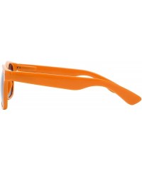 Round 80's Style Classic Vintage Sunglasses Colored Frame Uv Protection for Mens or Womens - 1smoke Lens Orange - CP11QTGWK0T...