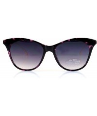 Cat Eye Classic Gradient/Smoke Flat Lens Cat-Eye Sunglasses A102 - Purple/ Black Gradient - C5180K90T06 $13.85