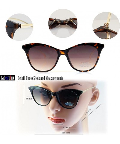 Cat Eye Classic Gradient/Smoke Flat Lens Cat-Eye Sunglasses A102 - Purple/ Black Gradient - C5180K90T06 $13.85