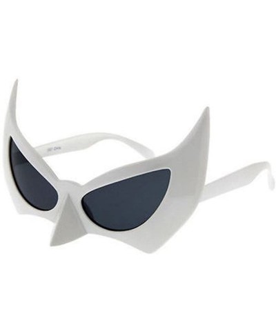 Oval Batman Bat Man Sunglasses Costume Glasses - White - C612LE5FP8D $18.35