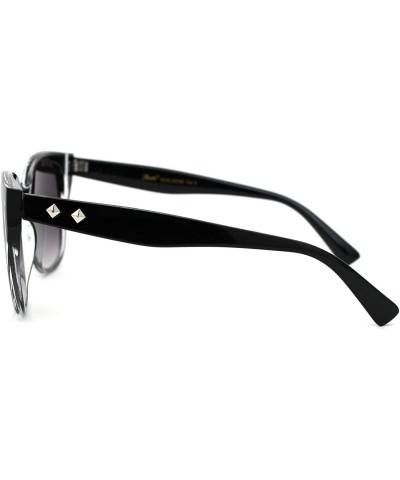 Cat Eye Womens Thick Oversize Cat Eye Shape Designer Sunglasses - Black Smoke - C418YTHXYRL $20.37