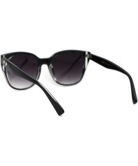 Cat Eye Womens Thick Oversize Cat Eye Shape Designer Sunglasses - Black Smoke - C418YTHXYRL $8.84