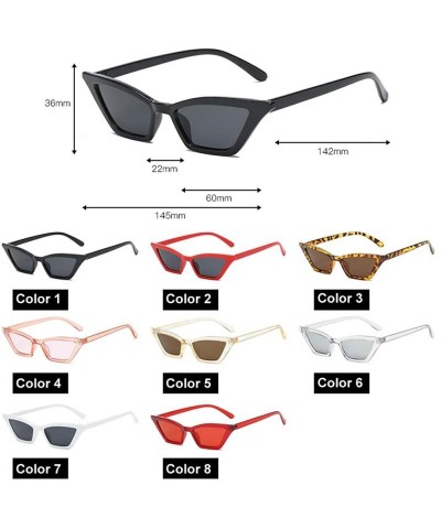 Cat Eye Vintage Triangle Glasses Shades Sunglasses - CF198Y2563N $27.77