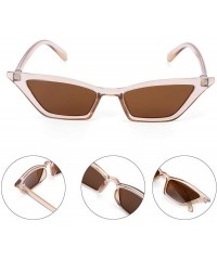 Cat Eye Vintage Triangle Glasses Shades Sunglasses - CF198Y2563N $27.77