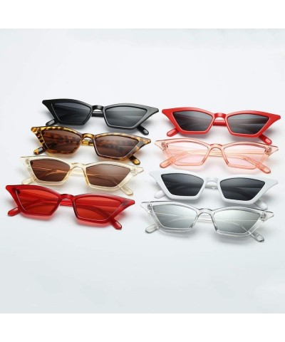 Cat Eye Vintage Triangle Glasses Shades Sunglasses - CF198Y2563N $27.77