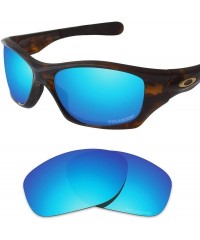 Oval Performance Replacement Lenses Pit Bull Polarized Etched - Value Pack - Carbon Black & Sky Blue - CC18I6ELUXN $38.90
