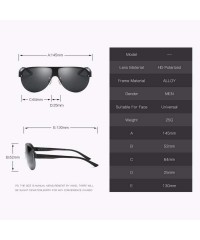Aviator Aluminum Magnesium Sunglasses Large Frame Sports Glasses Outdoor Polarizer for Men - A - CB18QS00ZEC $72.04
