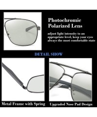 Rectangular Photochromic Day Night Vision Driving Glasses Anti-glare for Foggy/Cloudy/Rainy - CE18WE8D48D $15.47