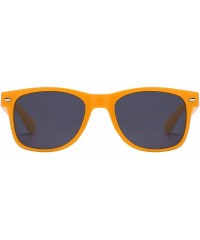 Round 80's Style Classic Vintage Sunglasses Colored Frame Uv Protection for Mens or Womens - 1smoke Lens Orange - CP11QTGWK0T...